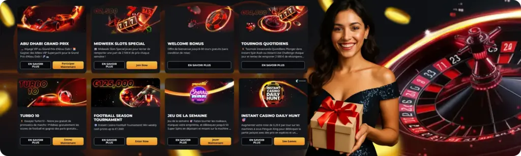 Bonus et promotions hebdomadaires