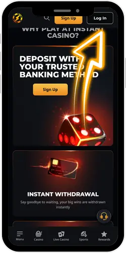 Casino Instant login button