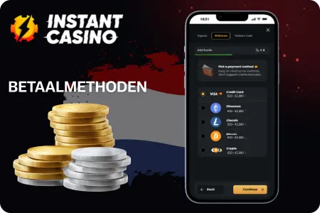 Instant Casino betaalmethoden Nederland