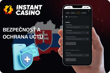 Instant Casino dvojfaktorová autentifikácia