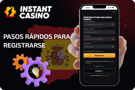 Instant Casino pasos de registro España