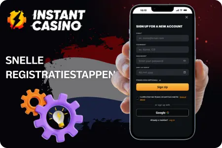 Instant Casino registratiestappen Nederland