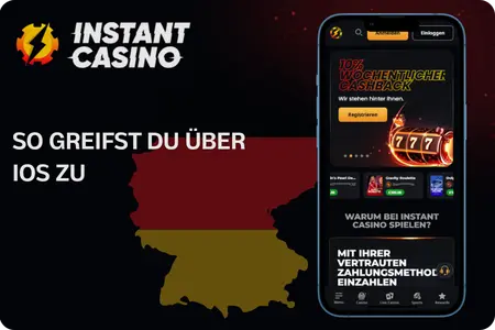 So greifen Sie von iOS aus auf die Instant Casino App zu