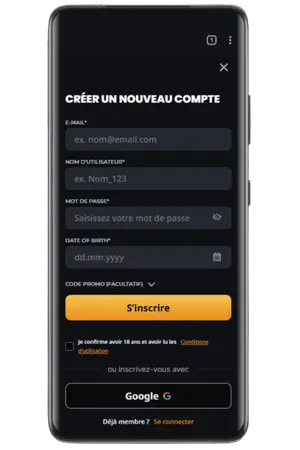 Finalisez le processus d'inscription