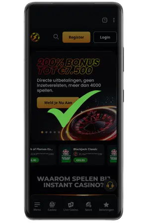 Klaar, je hebt de Casino-App aan je startscherm toegevoegd.
