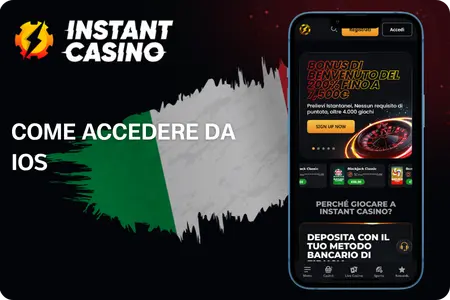Come accedere Instant Casino App da iOS