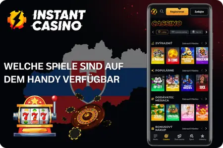 Aké hry sú dostupné v Instant Casino App
